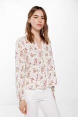 Printed cotton blouse för 24,99 kr på Springfield