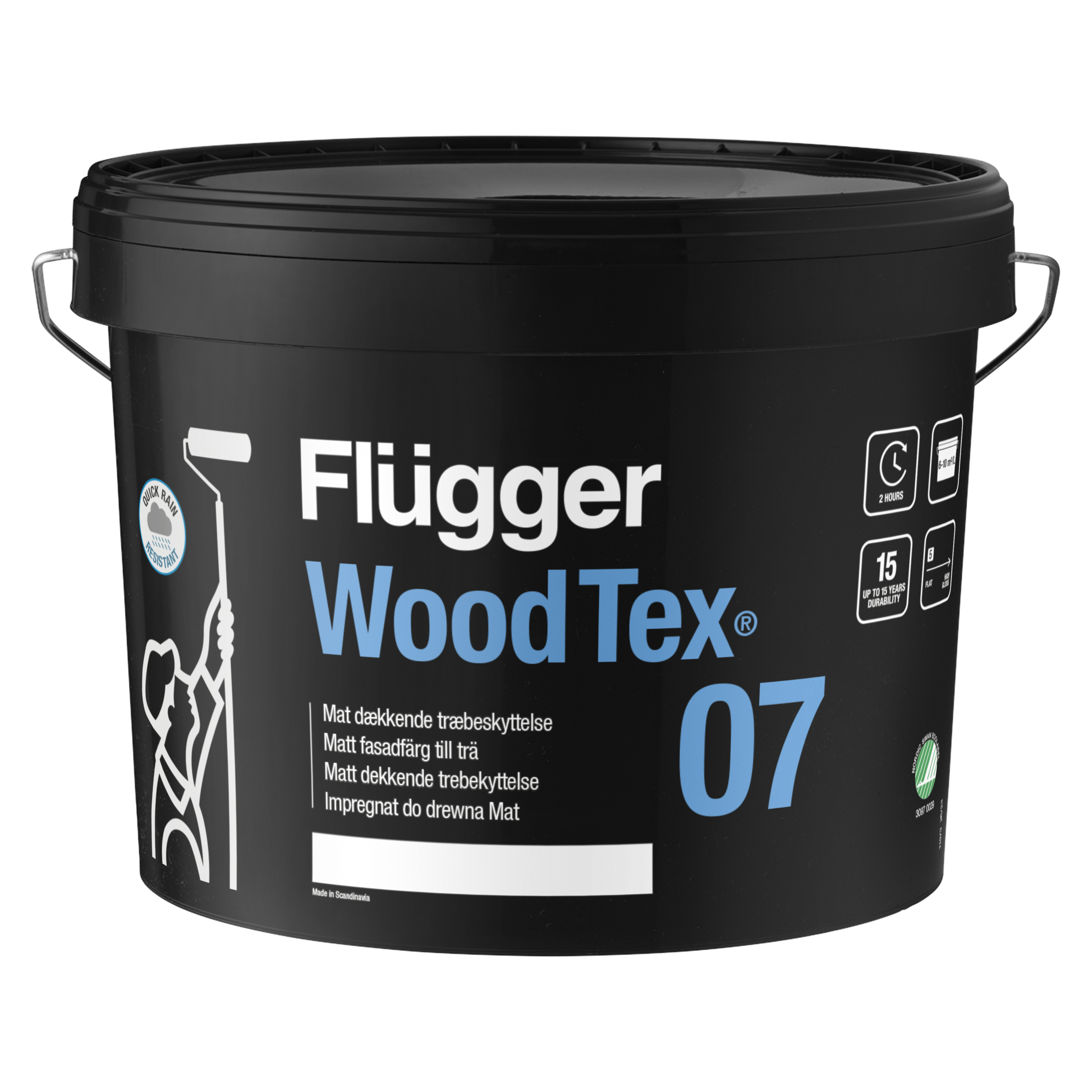 Flügger 07 Wood Tex - Extra hållbar, matt fasadfärg till trä för 369 kr på Flügger Färg