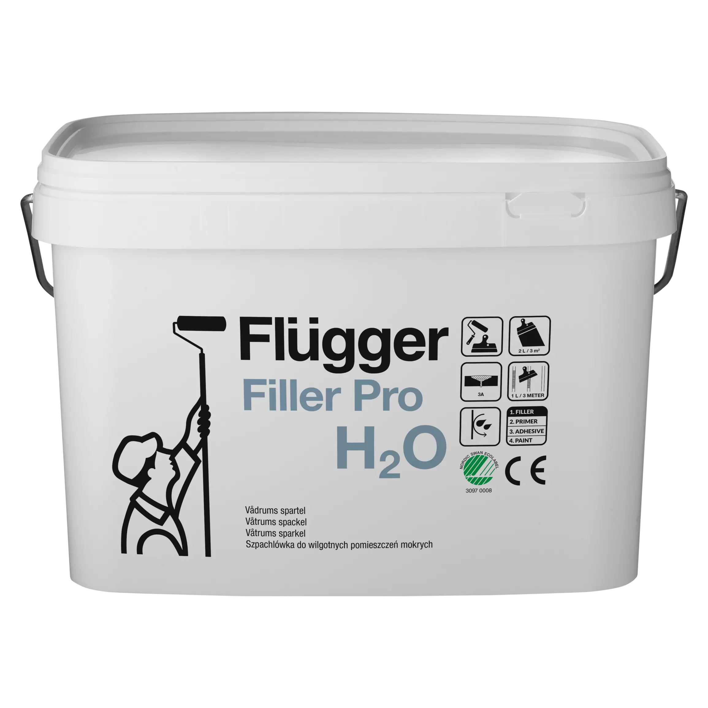 Våtrumsspackel Rulla - Flügger Filler Pro H20 - Svanmärkt för 538,3 kr på Flügger Färg