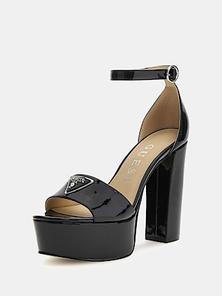 Seton patent leather sandals för 975 kr på GUESS