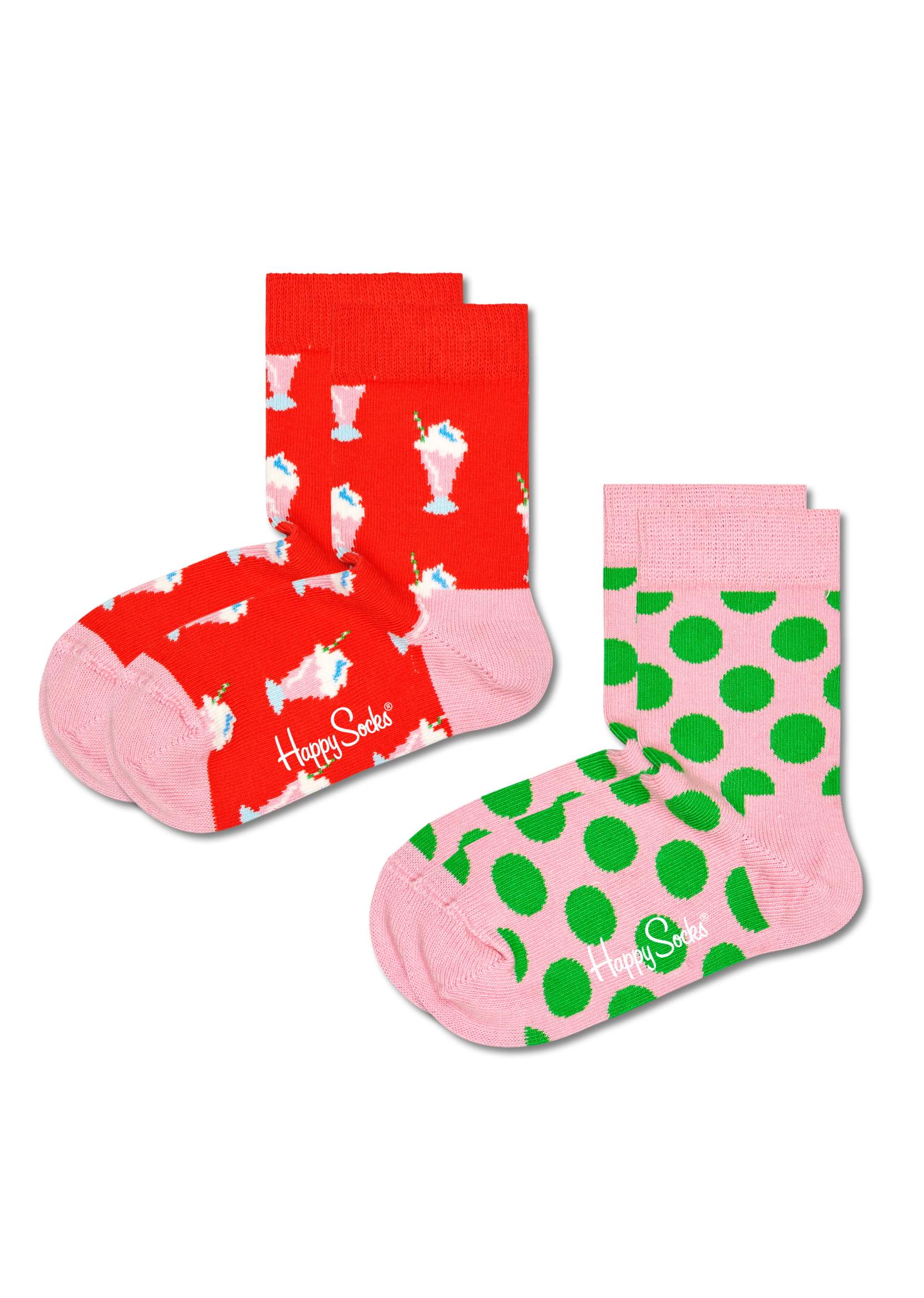 2-Pack Kids Milkshake Sock för 6 kr på Happy Socks