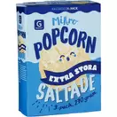 Mikropopcorn Extra Stora Saltade för 20 kr på Hemköp