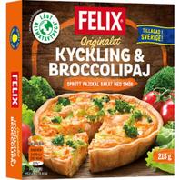 Kyckling & broccolipaj Fryst 215g Felix för 31,95 kr på ICA Maxi