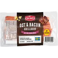 Grillkorv Bacon & Ost 59% Kötthalt 480g Scan för 37,9 kr på ICA Maxi