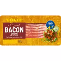 Bacon Rökt Skivad 125g Tulip för 18,95 kr på ICA Maxi