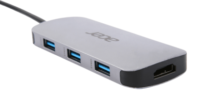 Acer USB-C Dockningsstation 100 W 7 portar Silver för 349 kr på Inet