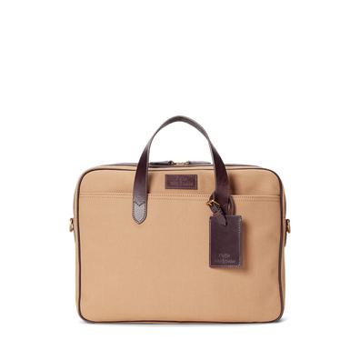 Leather-Trim Canvas Briefcase för 3395 kr på Ralph Lauren