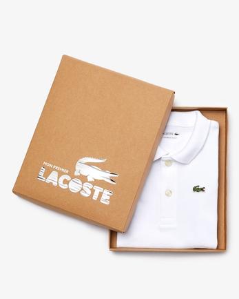 Baby Organic Cotton Piqué Bodysuit In Recycled Cardboard Box Set för 600 kr på Lacoste