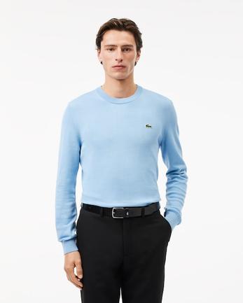 Monochrome Cotton Crew Neck Sweater för 1500 kr på Lacoste