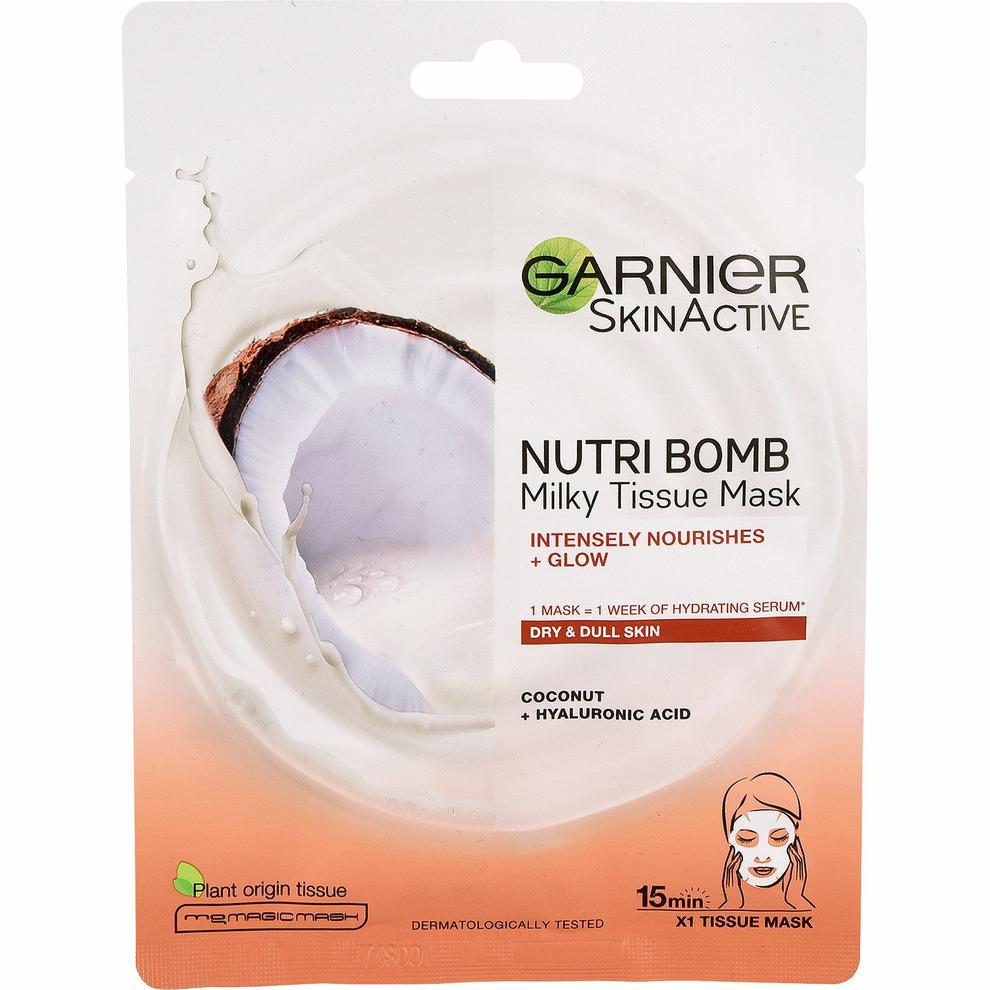 Ansiktsmask Garnier Skin ActiveNutri Bomb Tissue Mask Coconut för 35 kr på ÖoB