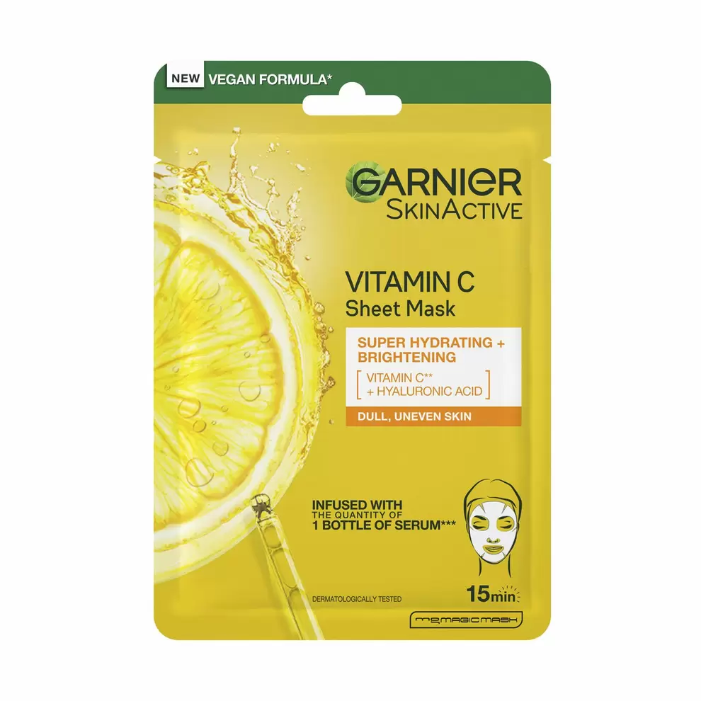 Ansiktsmask Garnier Skin Active Vitamin C Sheet Mask Super Hydrating + för 33 kr på ÖoB