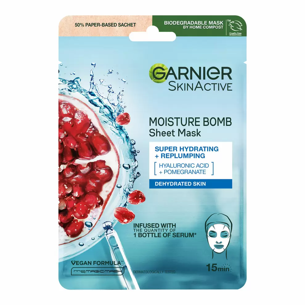 Ansiktsmask Garnier Moisture Bomb för 33 kr på ÖoB