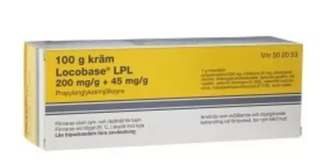 Locobase LPL, kräm 200 mg/g+45 mg/g, 100 gram för 95,2 kr på Lloyds Apotek