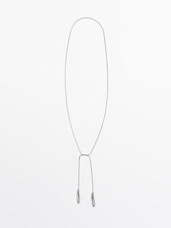 Long teardrop necklace with twist detail - Limited Edition för 699 kr på Massimo Dutti